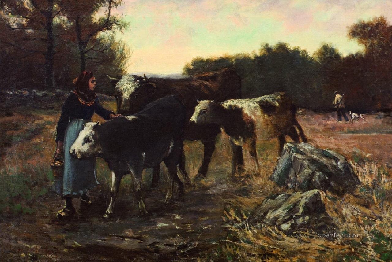 paysage avec du bétail 1910 Peintures à l'huile